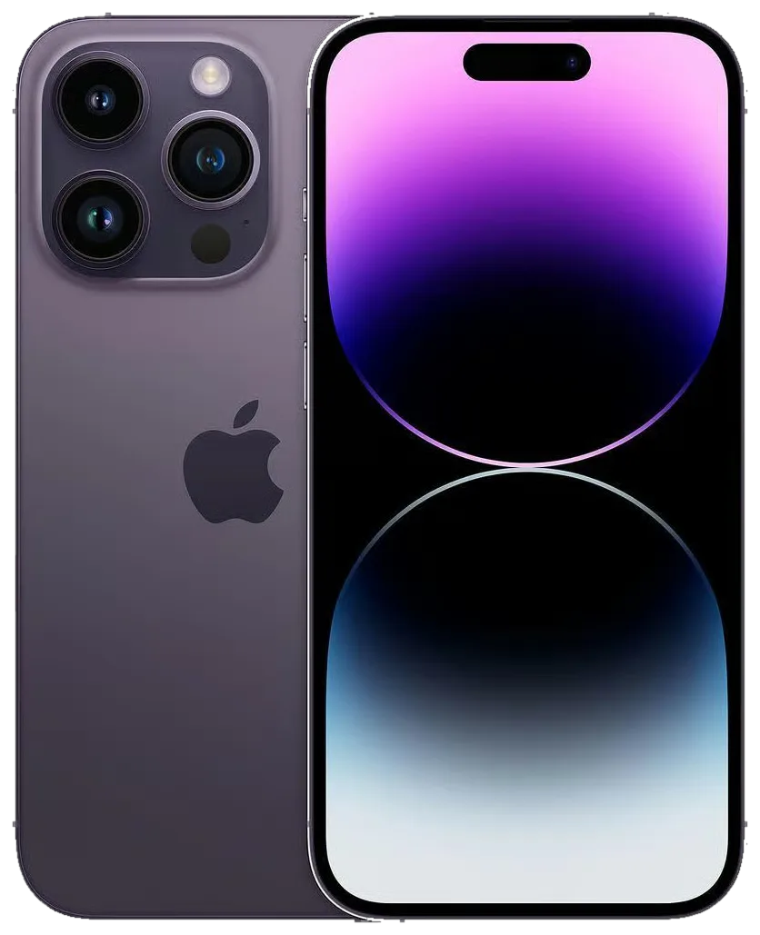 Refurbished iPhone 14 Pro in deep purple